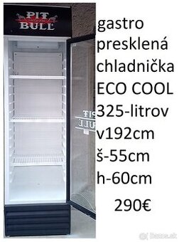 predám gastro presklenú chladničku 325 litrov