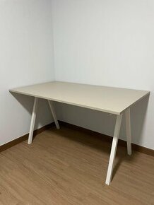 Stôl TROTTEN (Ikea) béžová/biela, 140x80 cm