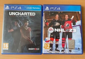 2 hry na PS4, NHL 23, Uncharted pouzite