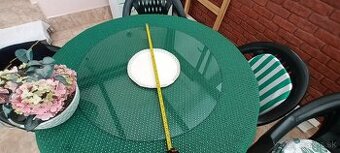 Tvrdene okruhle sklo na stol 75cm - 1