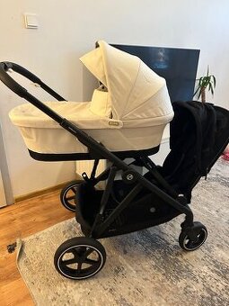 Cybex gazelle s moon black s vaničkou s cot Seashell Beige