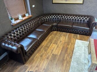 Chesterfield kožená sedačka