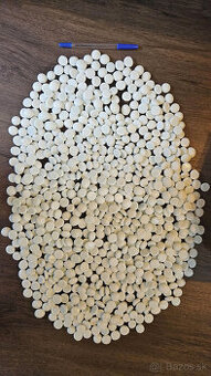 Dekoračné sklenené kamienky biele