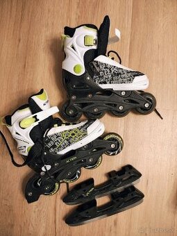Detské korčule zimné aj kolieskové 33-36