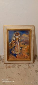 Ručne maľovaný obraz s podpisom