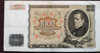 ČESKOSLOVENSKÉ BANKOVKY: 1000-KORÚN-1934
