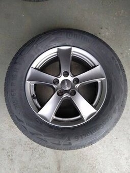 Alu 5 x 14,3 R 16 + 215/65 R 16 letné CONTINENTAL.