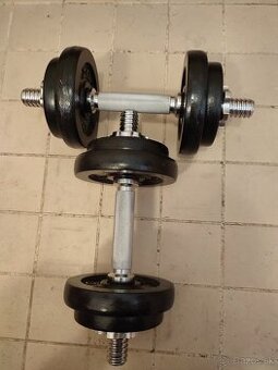 činky jednoručky 2 x 10 kg 50 eur