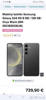 Samsung S24 onyx black 128GB
