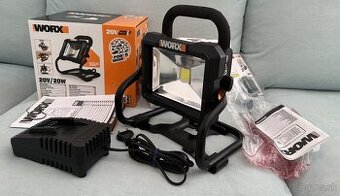 Aku pracovné svetlo WORX 20V WX026.9 s AKU a NABÍJAČKOU 150E