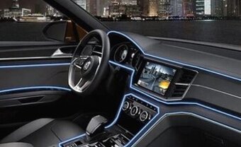 LED svetelný pásik pre osvetlenie interiéru auta na usb-12V