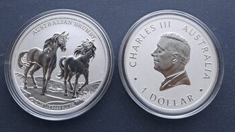 Australia Brumby Horse 2025 1oz investicne striebro
