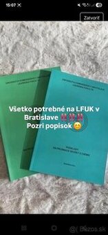 Prijímačky LFUK Bratislava