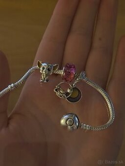 Originálny set Pandora – náramok + 3 prívesky, striebro - 1