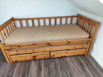 Rozkladacia posteľ 90x200 so šuflíkmi