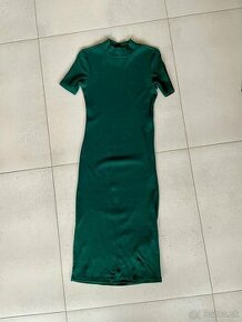 Zelene rebrované šaty ZARA