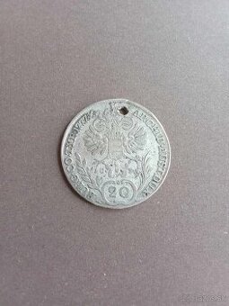 Strieborny 20 Krejcar 1777 - IC.FA - Maria Terezia -