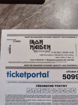 IRON MAIDEN - Run for your lives PRAHA 31.05.2025