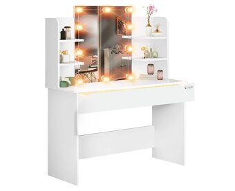 Toaletný stolík Lucia s LED osvetlením 140x110x40