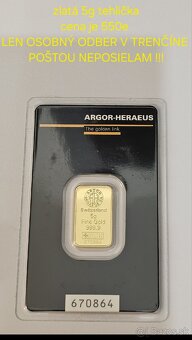 Investičné zlato a striebro