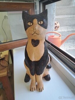 Drevená socha - mačka - 1