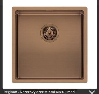 Nerezový drez Reginox, 40x40 Miami