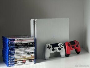 Playstation 4 slim white + hry