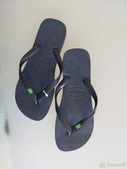 Predám nové šľapky Havaianas – čierne, veľkosť 43