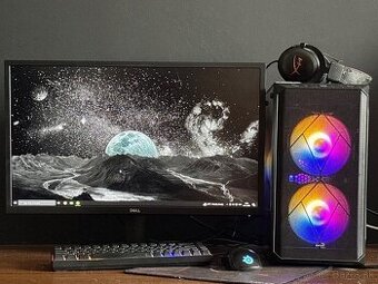 Herný PC set RTX 3050+monitor+steelSeries myš+klávesnica
