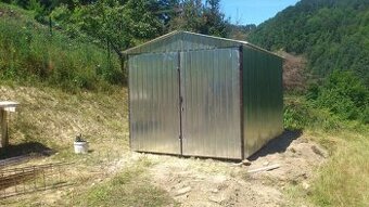 Plechová garáž 3x4 m – sedlová strecha