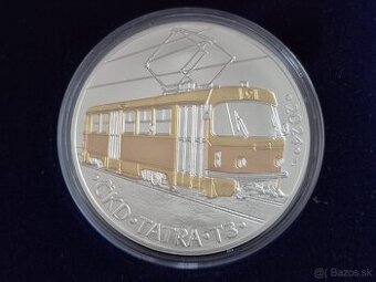 Strieborna pametna minca CKD-tramvaj proof