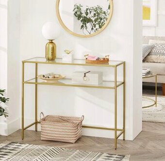 Zlatý konzolový stolík