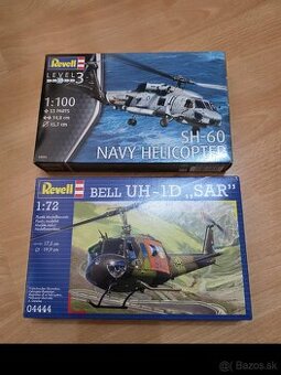 Plastikové modely vrtuľníkov Revell – nové, neotvorené