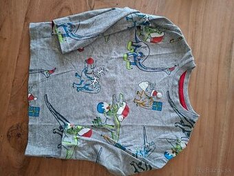 Šedé tričko s dinami 98