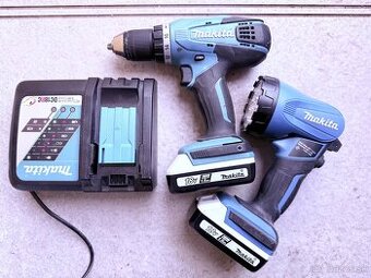 AKU Makita set - vŕtačka + svetlo