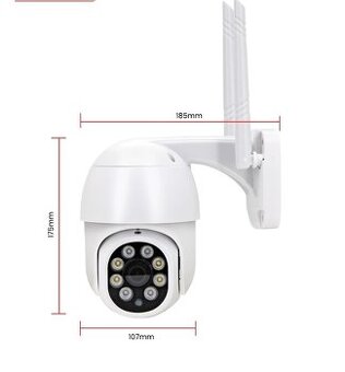 5 MPx Bezpečnostná vonkajšia kamera Wi-Fi /LAN, Tuya App