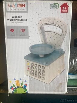 Drevene hracky vaha a pokladna
