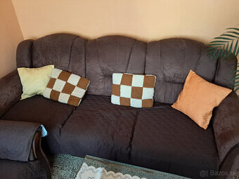 Retro sedacia suprava - 2 kresla a rozkladaci gauc