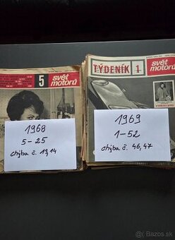 SVĔT MOTORŮ ročník- 1968,1969,1970,71,72