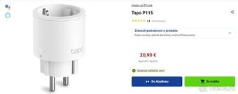 Smart zasuvka Tapo od TPLINK