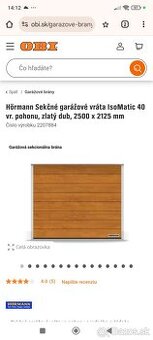 Garážová brána s elektrickým pohonom