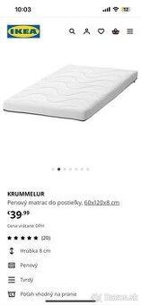 Nový detský matrac IKEA