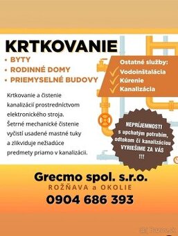 Čistenie kanalizácie Krtkovanie - 1