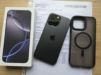 iPhone 16 Pro Max 256 GB čierny titán,top, zaruka do 12/2026