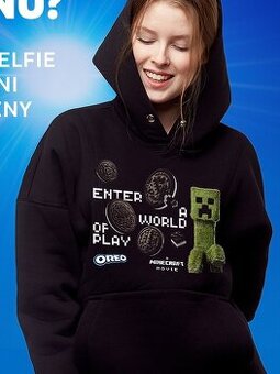 Mikina Minecraft, čierna, nová, nepoužitá, 2ks