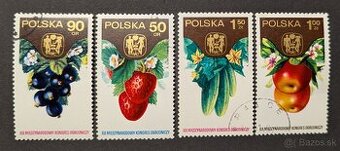 Polsko 1974 Owoce sada 4ks MNH + FRANCE fiskal