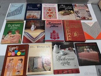 knihy o vyšívaní, výšivkách, ručné práce, paličkovanie, kroj