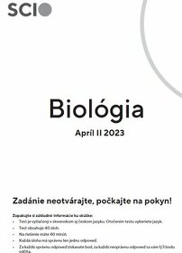 SCIO Testy- biologia - 1