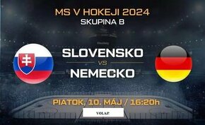 PREDÁM LÍSTKY IIHF - Slovensko vs. NEMECKO 10.5.2024