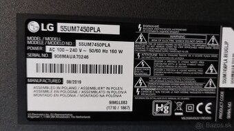 65" a 55" LG 4K Smart TV - na nahradne diely